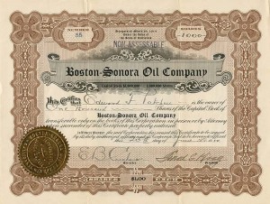 Boston=Sonora Oil Co.